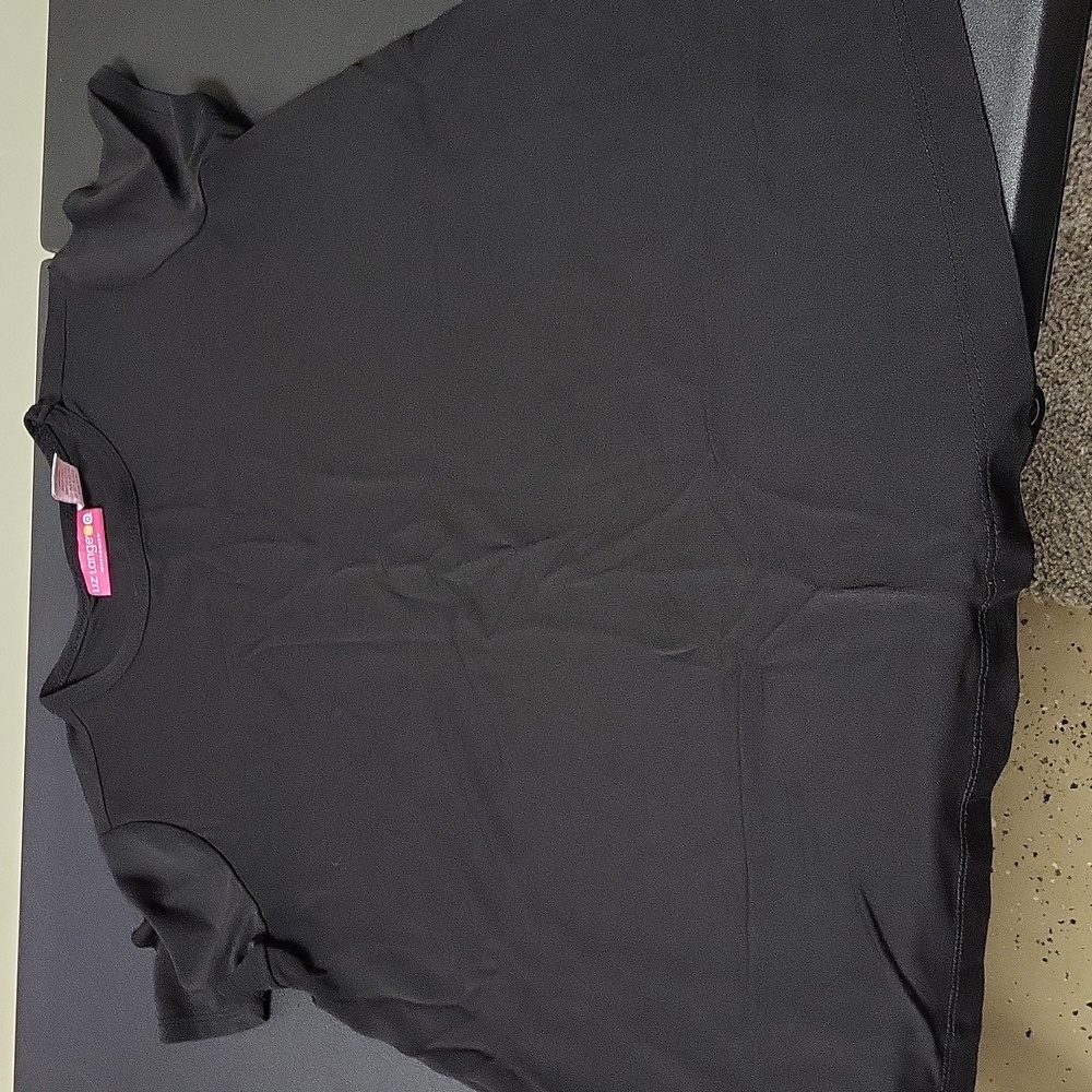 Vintage Liz Lange Black Silky Crewneck Maternity Shirt
